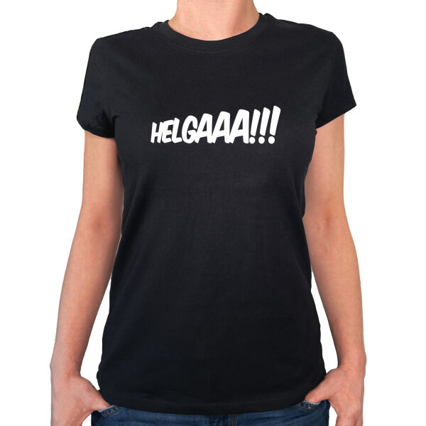 Damen T-Shirt Helgaaa Schriftzug Größe XS-XXL