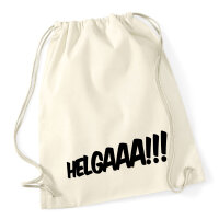 Turnbeutel Helgaaa Schriftzug 12 Liter