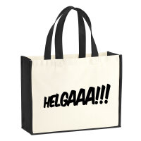 Jutetasche Helgaaa Schriftzug 21 Liter Black