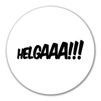 Aufkleber Helgaaa Schriftzug 10cm Sticker