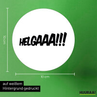 Aufkleber Helgaaa Schriftzug 10cm Sticker