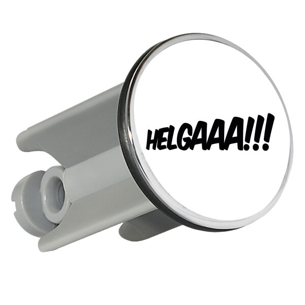 Waschbeckenstöpsel Helgaaa Schriftzug 4cm Abflussstopfen
