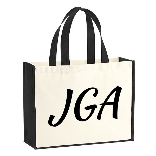 Jutetasche JGA Junggesellenabschied 21 Liter Black