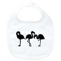 Baby Lätzchen Flamingos Silhouette Klettverschluss