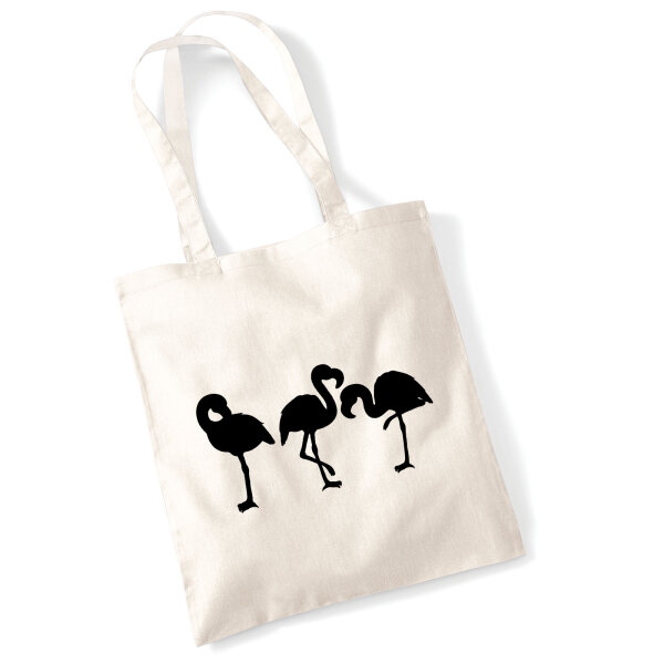 Jutebeutel Flamingos Silhouette 10 Liter