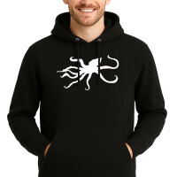 Unisex Hoodie Oktopus Silhouette Größe S-3XL