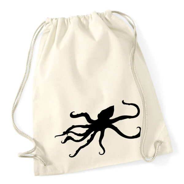 Turnbeutel Oktopus Silhouette 12 Liter