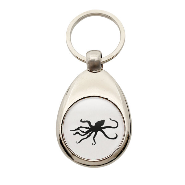 Schlüsselanhänger Oktopus Silhouette