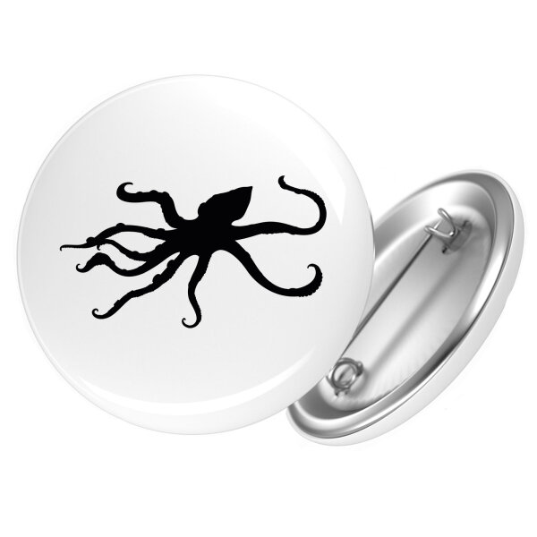 Button Oktopus Silhouette