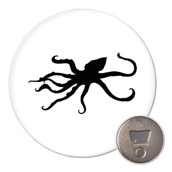 Magnet Oktopus Silhouette 59mm Kühlschrankmagnet Flaschenöffner