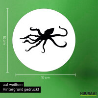 Aufkleber Oktopus Silhouette 10cm Sticker
