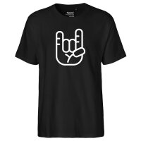 Herren T-Shirt Pommesgabel Hand Größe S-3XL