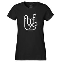 Damen T-Shirt Pommesgabel Hand Größe XS-XXL