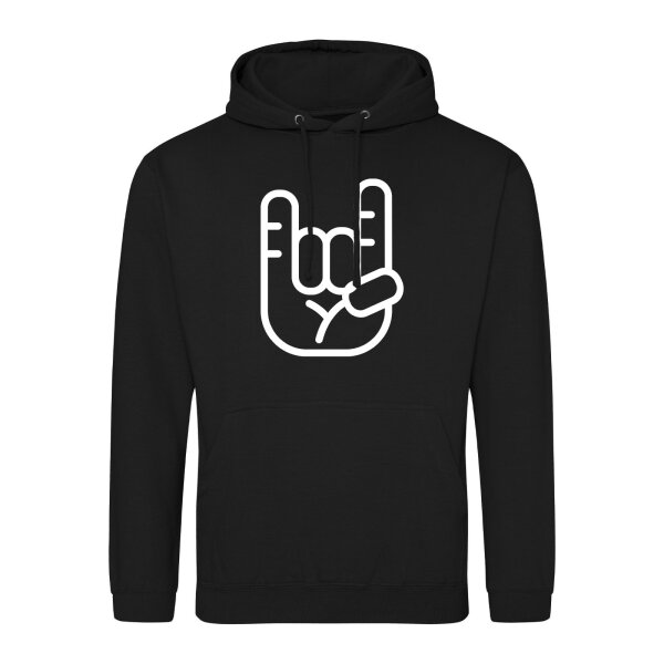 Unisex Hoodie Pommesgabel Hand Größe S-3XL