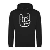 Unisex Hoodie Pommesgabel Hand Größe S-3XL