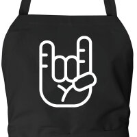 Schürze Pommesgabel Hand