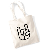 Jutebeutel Pommesgabel Hand 10 Liter