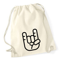 Turnbeutel Pommesgabel Hand 12 Liter