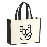 Jutetasche Pommesgabel Hand 21 Liter Black