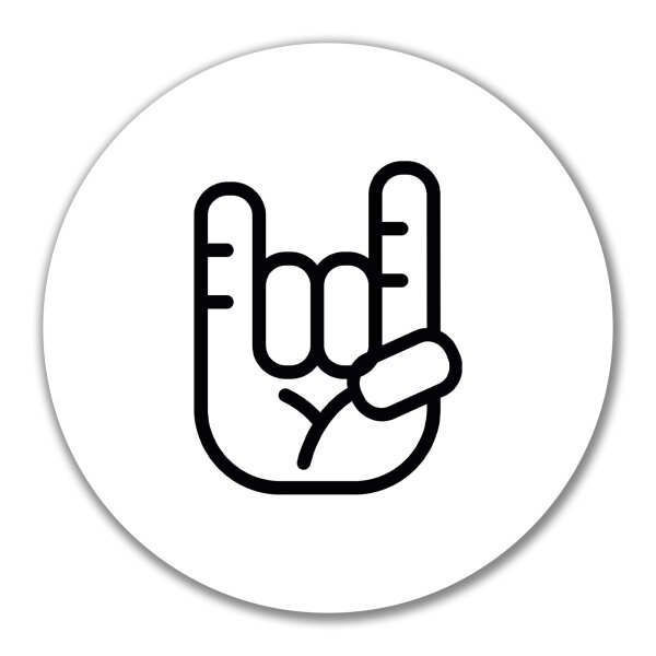 Aufkleber Pommesgabel Hand 10cm Sticker