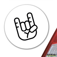 Aufkleber Pommesgabel Hand 10cm Sticker