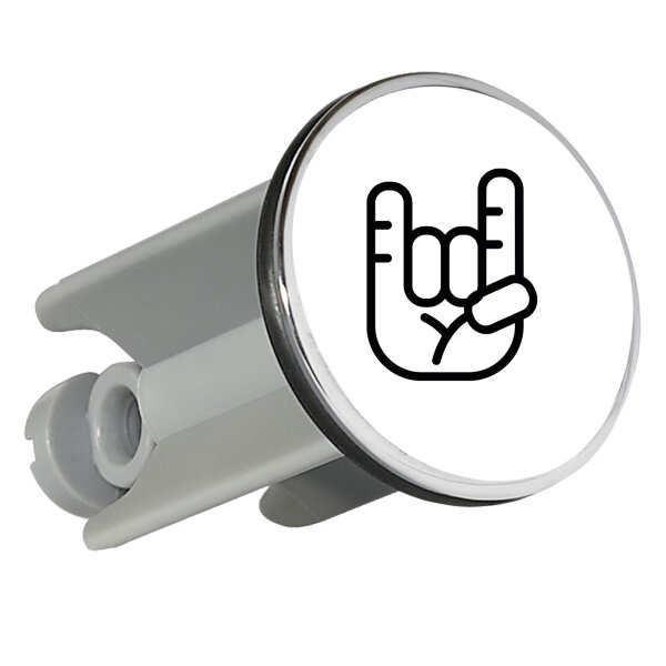 Waschbeckenstöpsel Pommesgabel Hand 4cm Abflussstopfen