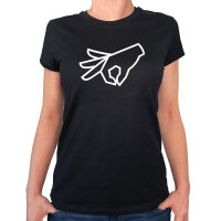 Damen T-Shirt Reingeguckt Hand Größe XS-XXL