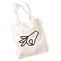 Jutebeutel Reingeguckt Hand 10 Liter