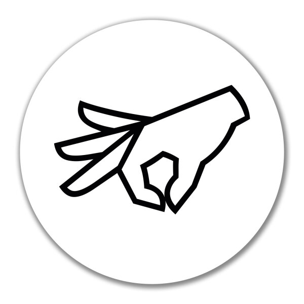 Aufkleber Reingeguckt Hand 10cm Sticker