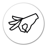 Aufkleber Reingeguckt Hand 10cm Sticker