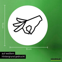 Aufkleber Reingeguckt Hand 10cm Sticker