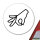 Aufkleber Reingeguckt Hand 10cm Sticker