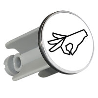 Waschbeckenstöpsel Reingeguckt Hand 4cm Abflussstopfen