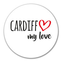 Aufkleber Cardiff my love 10cm Sticker