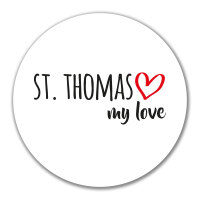 Aufkleber St. Thomas my love 10cm Sticker