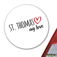 Aufkleber St. Thomas my love 10cm Sticker