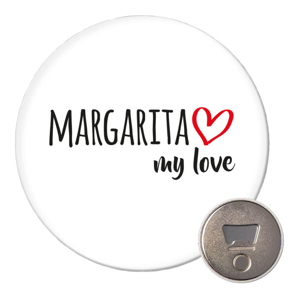 Magnet Margarita Island my love 59mm Kühlschrankmagnet Flaschenöffner