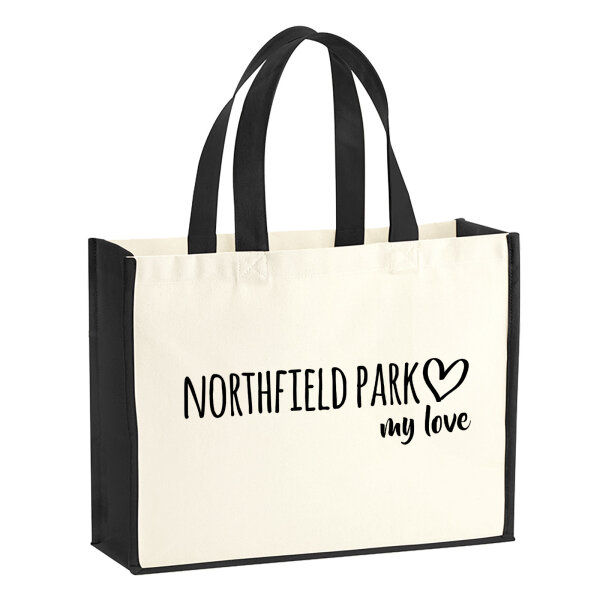 Jutetasche Northfield Park my love 21 Liter Black