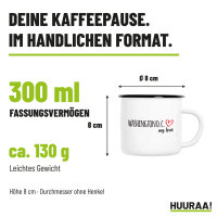 Emaille Tasse Washington D.C. my love in Weiß, 300 ml