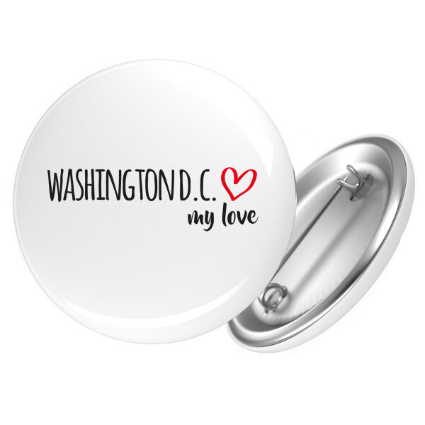 Button Washington D.C. my love Anstecker