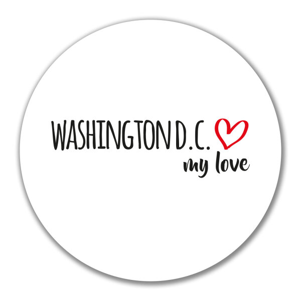 Aufkleber Washington D.C. my love 10cm Sticker