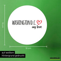 Aufkleber Washington D.C. my love 10cm Sticker