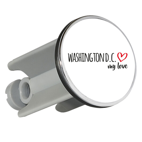 Waschbeckenstöpsel Washington D.C. my love 4cm Abflussstopfen