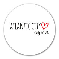 Aufkleber Atlantic City my love 10cm Sticker