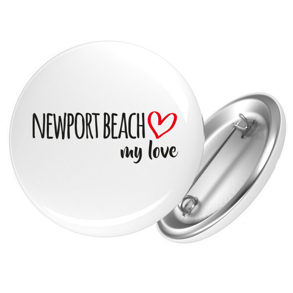 Button Newport Beach my love Anstecker