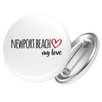 Button Newport Beach my love Anstecker