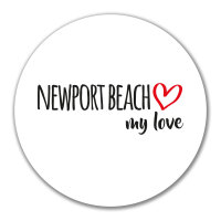 Aufkleber Newport Beach my love 10cm Sticker