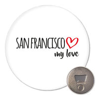 Magnet San Francisco my love 59mm K&uuml;hlschrankmagnet
