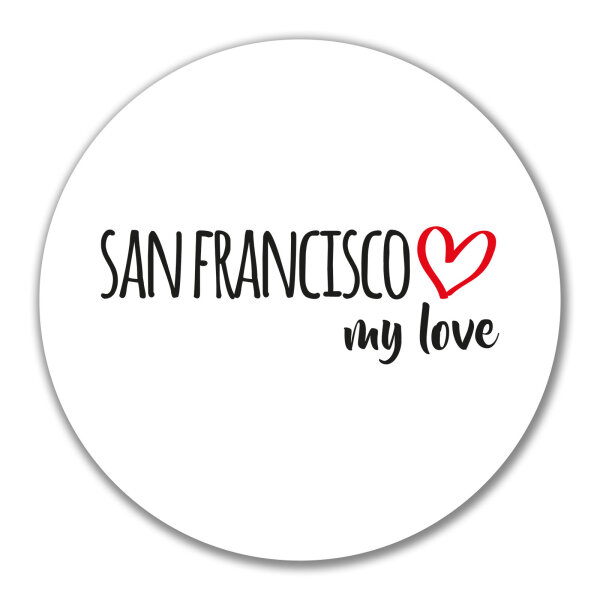 Aufkleber San Francisco my love 10cm Sticker