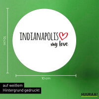 Aufkleber Indianapolis my love 10cm Sticker
